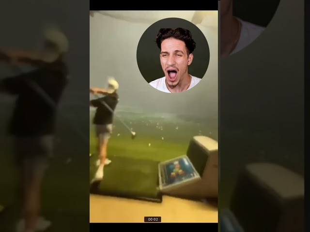 Lightning strikes moving GOLF BALL! #shorts