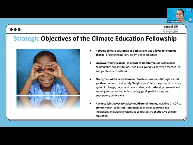 Your questions about UNICEF’s Climate Education Fellowship, answered