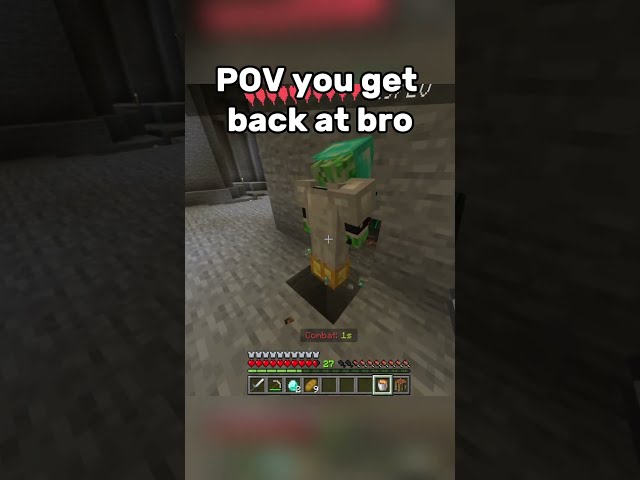 POV you get back at bro #minecraft #gaming #funny