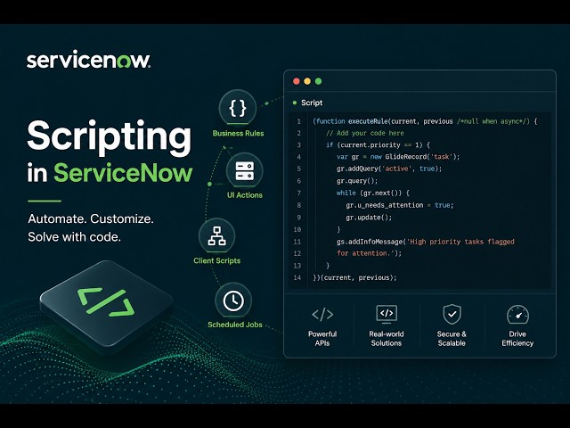 Scripting in ServiceNow #servicenow #servicenowdeveloper