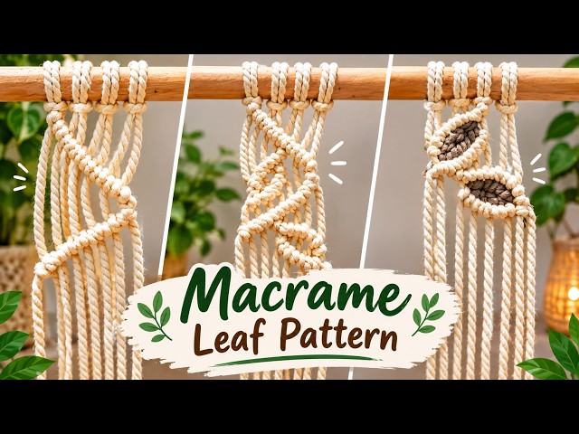 Easy Macrame Leaf  Tutorial |  Macrame for Beginners | macrame-House