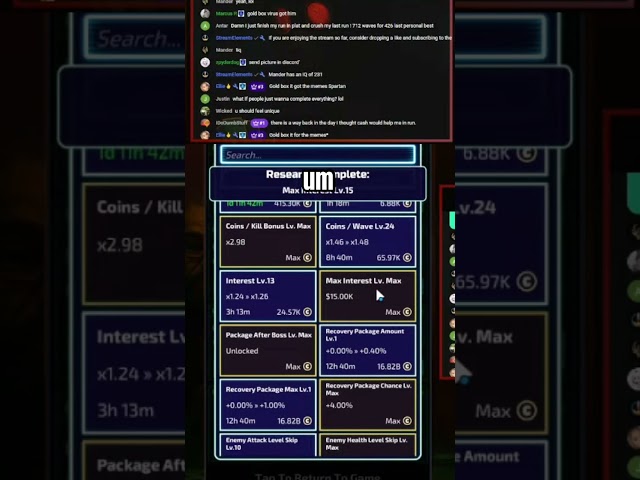 We MAXED Max Interest! (The Tower Idle Tower Defense) #streamhighlights