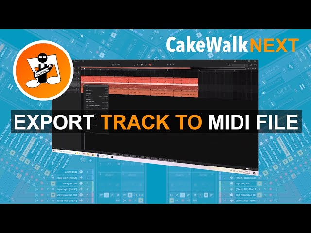 How to Export a Virtual instrument track to a Midi File in Cakewalk Next 