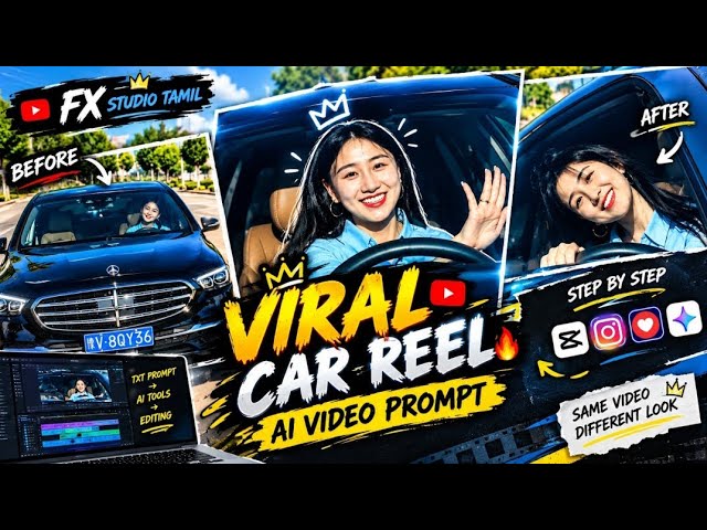 How to Make a VIRAL Car Reel 🔥 | AI Video Editing Tutorial | Step-by-Step