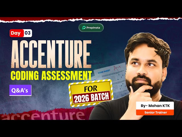 LIVE 🔴 Accenture Coding Assessment 2026 | Frontend, Backend & DBMS Recently Asked Questions