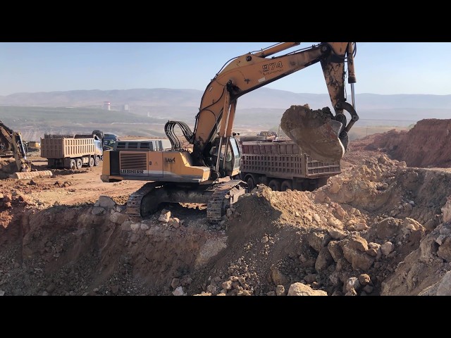Liebherr 974 & Caterpillar 385C Working Side-by-Side Mining Production - Ektor Epe