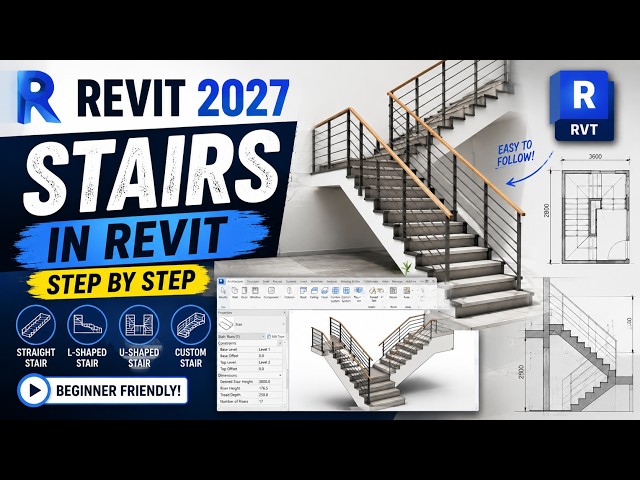 How to Create Stairs in Revit 2027 | Complete Beginner Tutorial