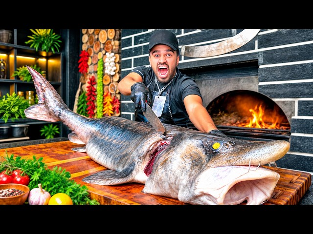 ‏How Do You Think I Cooked This GIANT 50KG Fish?! 😳🔥