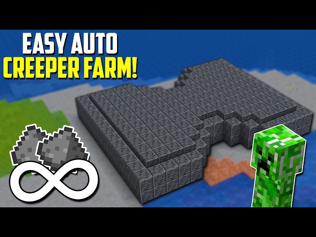 Minecraft - EASY AUTO CREEPER FARM TUTORIAL | All Versions!