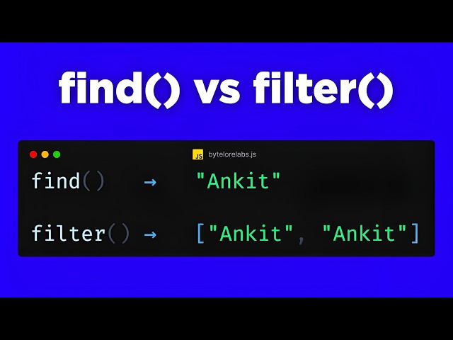 JavaScript find() vs filter() — Stop Writing Search Loops