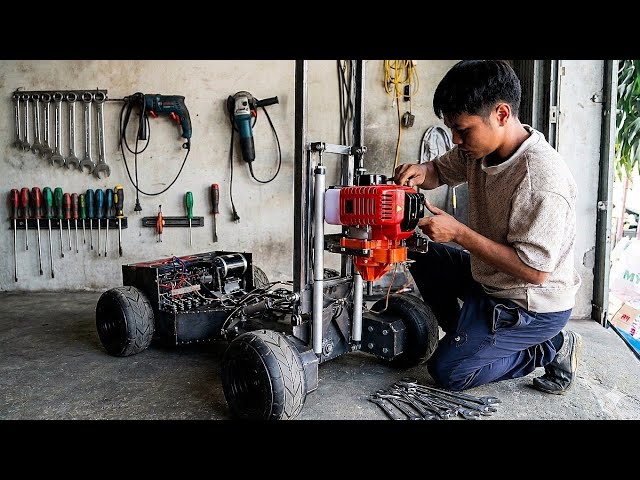 Homemade Robot drill, full metal, full video | rc action homemade