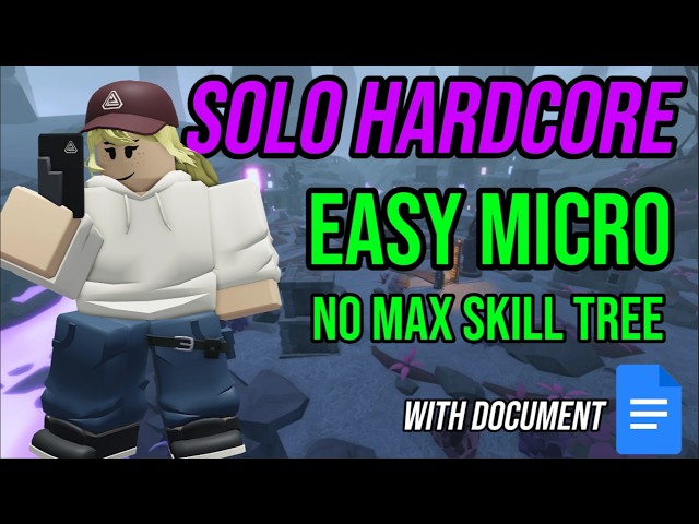 TDS SOLO HARDCORE EASY MICRO NO MAX SKILL TREE