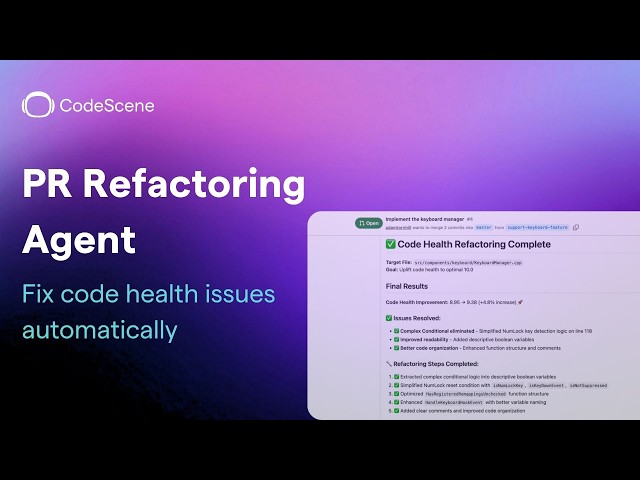 PR Refactoring Agent — Fix Code Health Issues Directly in Your Pull Request