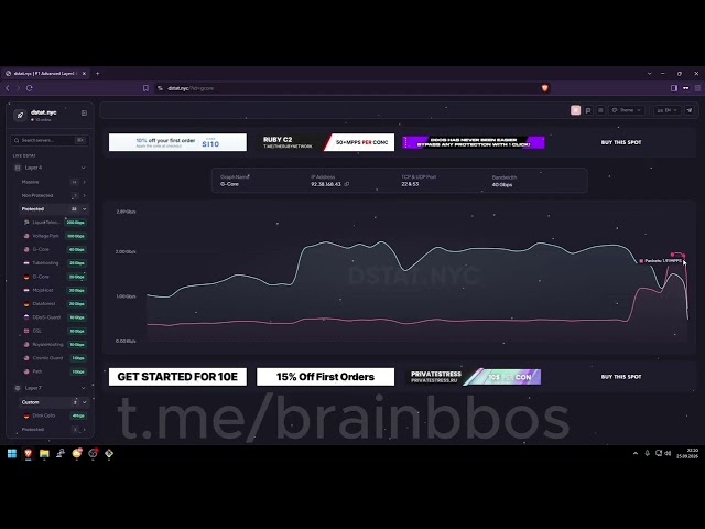 BRAIN C2 VS 40G GCORE PROTECTED DSTAT | STRONG AND CHEAP C2 & BOTNET 2026 | BEST ON MARKET!