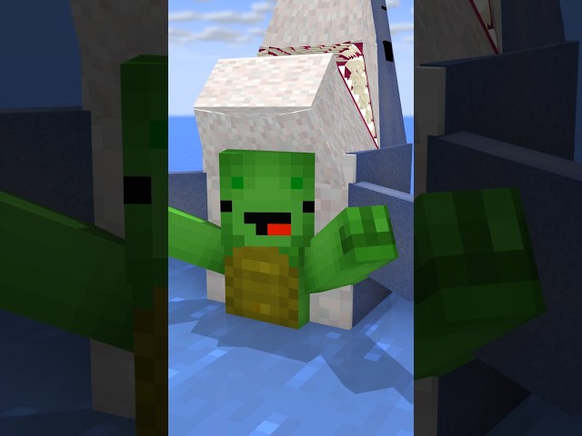 JJ in mikey prank - Maizen Minecraft animation #shorts