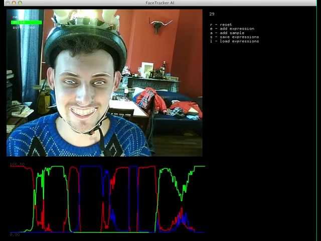 DEV-LAB: FaceTracker experiments 001