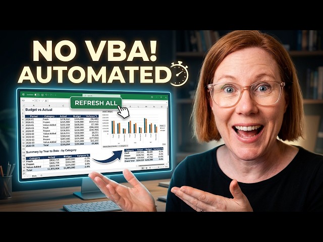 I'm a CPA: My Budget vs Actual Report Now Updates Itself (No VBA, No Formulas)