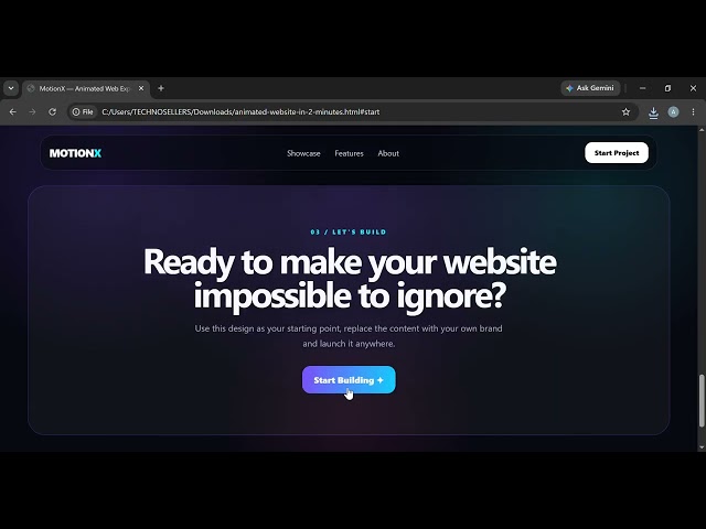 Make a Stunning Animated Website in 60 Seconds 🚀