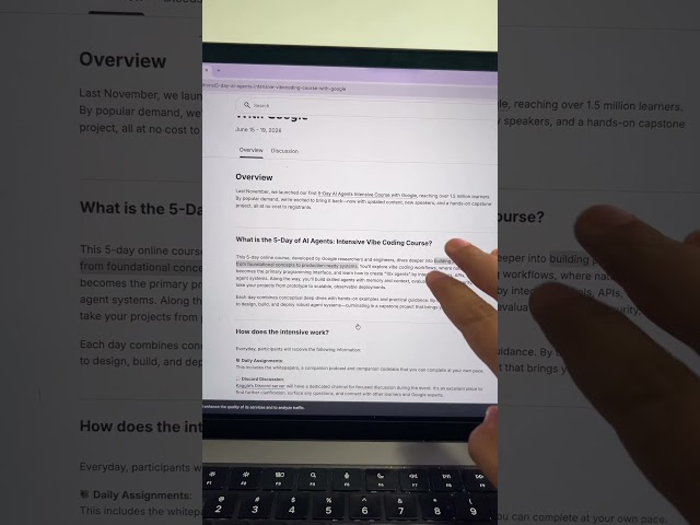 Intensive 5 day course with Google