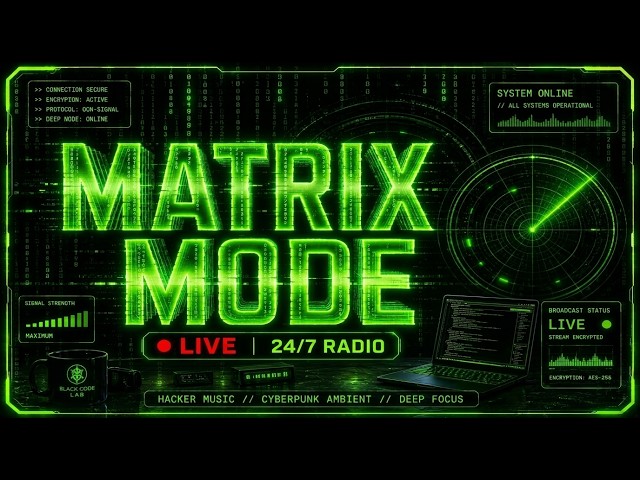 🔴 24/7 MATRIX MODE ⚡ Hacker Music • Cyberpunk Coding Ambient • Deep Focus