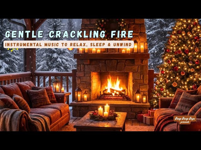 🔴 LIVE | Cozy Winter Fireplace & Instrumental Music for Sleep, Relaxation, and Focus