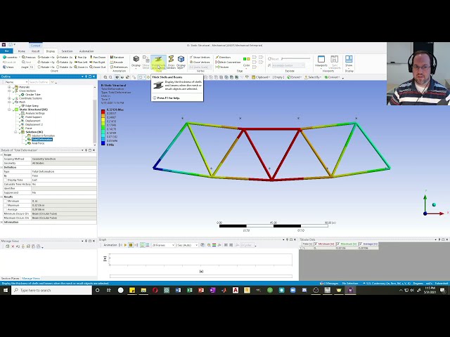 Truss Analysis - FEA using ANSYS - Lesson 3