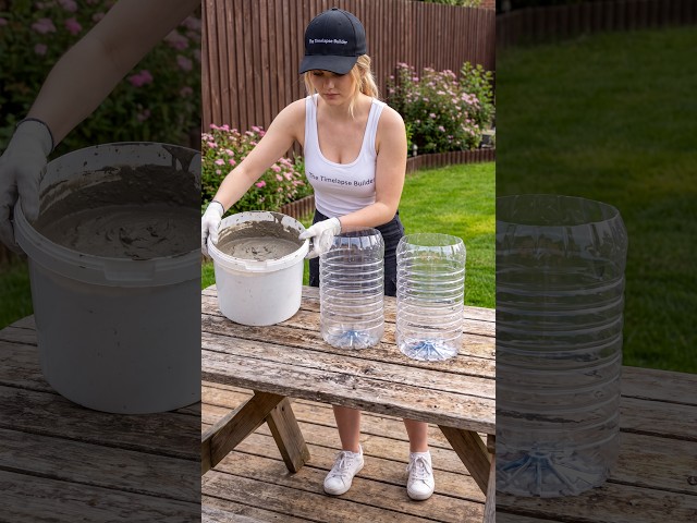 Turning Plastic Bottles Into a Luxury Gold Planter ✨ #diy