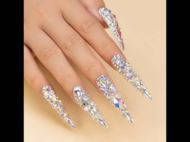 EASY NAIL ART - Deco & Rhinestones #Shorts