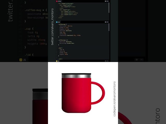 #shorts Drawing a "realistic" coffee mug with CSS