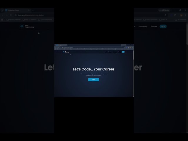 I Built an E-Learning Platform UI Using Only HTML & CSS 🎓 | Frontend Project