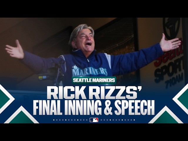 FINAL INNING AND SPEECH: The LEGENDARY Rick Rizzs signs off for the Mariners! | MLB Highlights