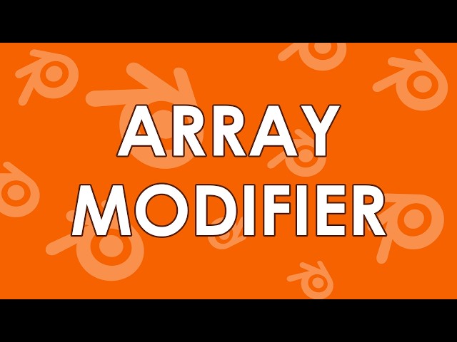 How to Use the Array Modifier in Blender | Blender Basics #12