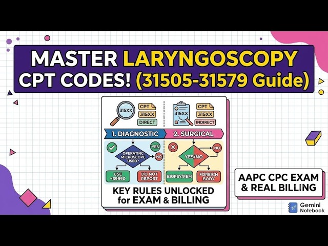 Laryngoscopy CPT Codes Made Easy | Key Rules for AAPC CPC Exam & Real Billing