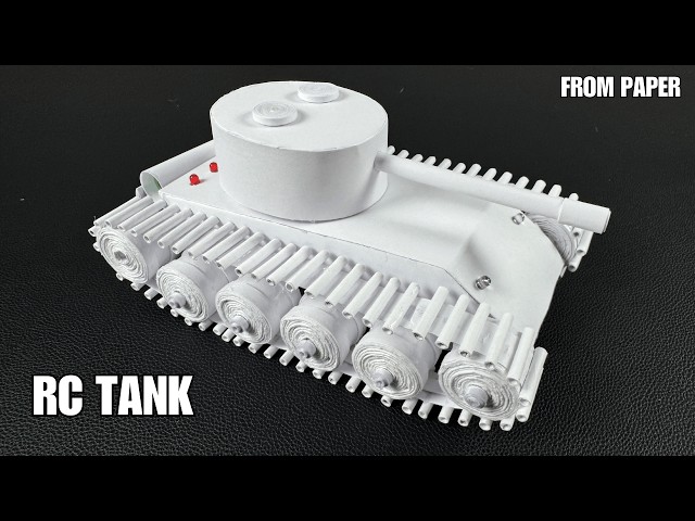 I built a fully working RC tank using only paper 😳
