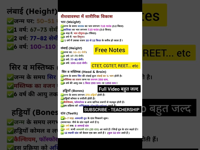 शैशवावस्था की विशेषताएँ || शैशवावस्था और शारीरिक विकास || CDP || CTET || #childdevelopment