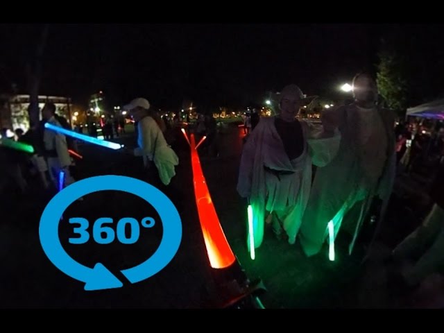 Glow Sword Battling - Space Battle San Jose 2016 - 360
