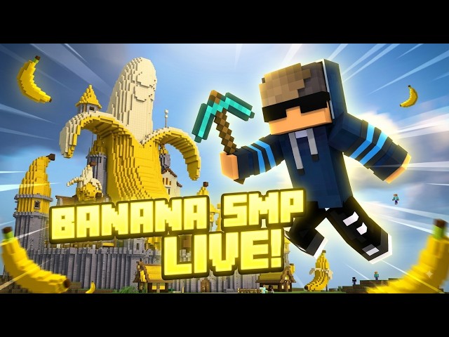 🔴 BANANA SMP LIVE! 🍌 Grinding to Become RICHEST PLAYER! 💰🔥 | Minecraft SMP