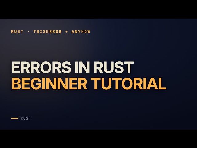 Rust Error Handling Tutorial: thiserror, anyhow, and the Source Chain You're Losing
