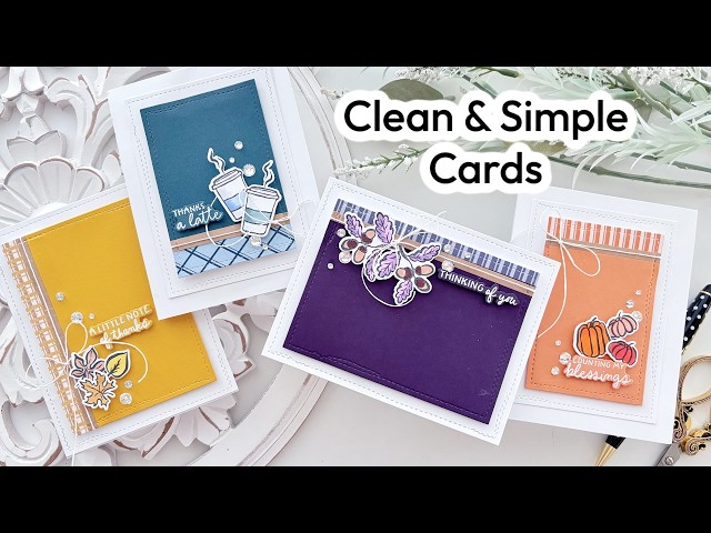 How to Make 4 Clean & Simple Cards Using A Card Kit | Simon Says Oct 2026 Card Kit