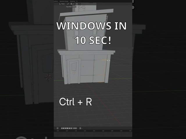 How I Cut Windows FAST in Blender #3d #shorts