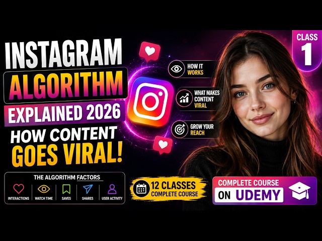 Instagram Algorithm Explained 2026 | How Content Goes Viral | Class 1 | Udemy Course