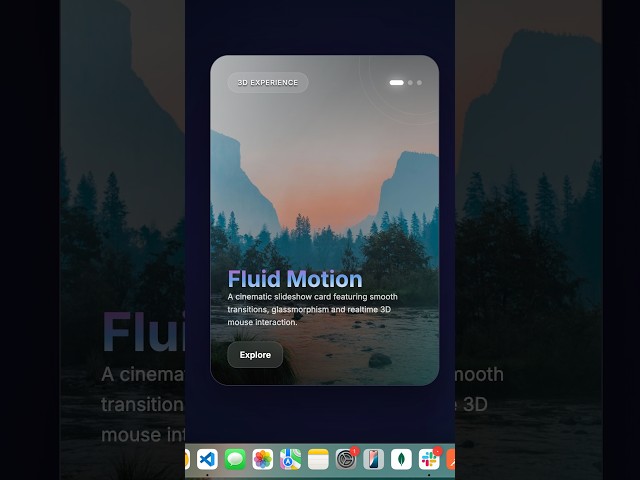 Interactive 3D Slideshow Card 🔥 | HTML, CSS & JavaScript