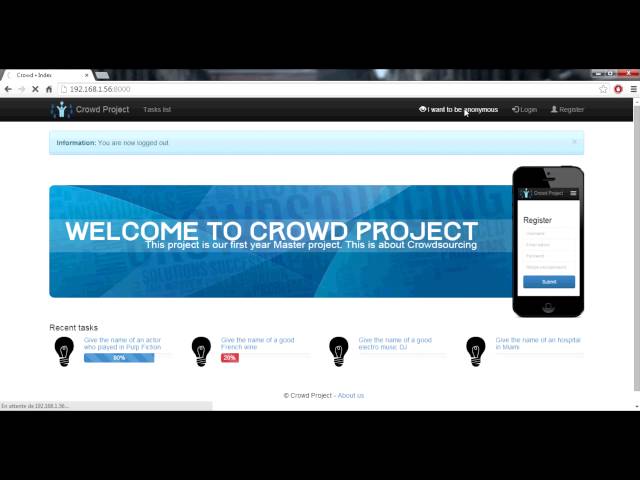 Crowd : Complex crowdsourcing platform demonstration