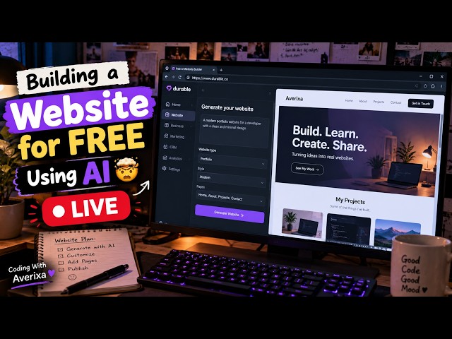 🔴 LIVE: Building a Website for FREE Using AI 🤯