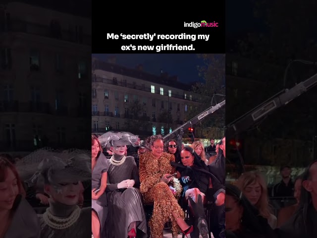 Rihanna’s Viral Video of Recording With Her Phone at Fashion Show #shorts