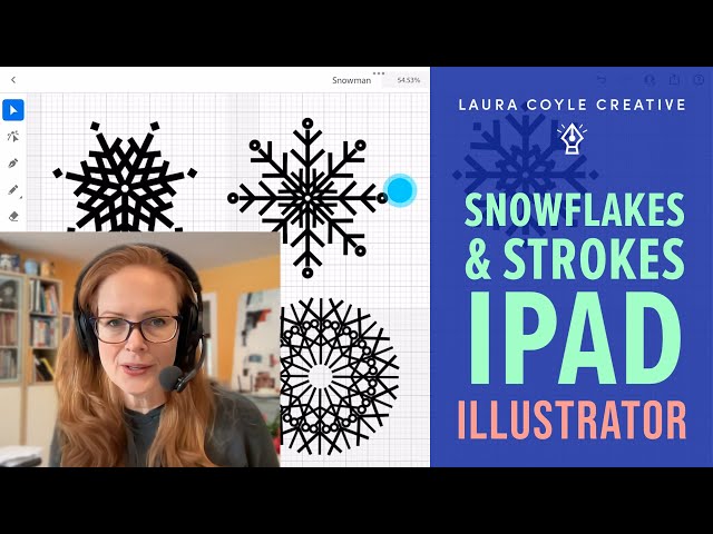 Illustrator on the iPad Line Segment Snowflakes, Radial and Mirror Repeats