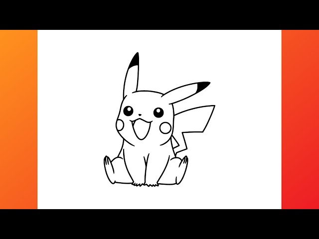 How to draw Pikachu | Pokémon | Step By Step Guide | Watery Drawings
