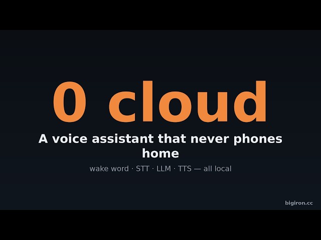 Build a Private Voice Assistant — No Alexa, No Cloud (STT → LLM → TTS)