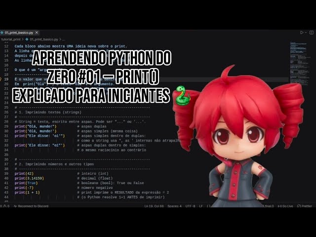 APRENDENDO PYTHON DO ZERO #01 — PRINT() EXPLICADO PARA INICIANTES 🐍