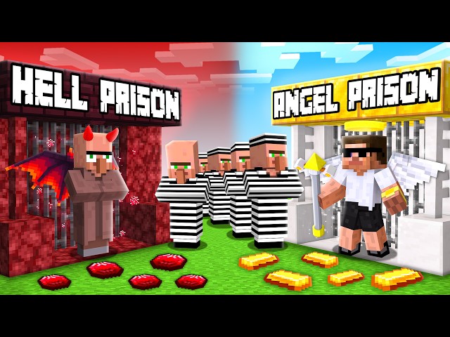 We Opened Hell & Heaven Prison for Villager in Minecraft.